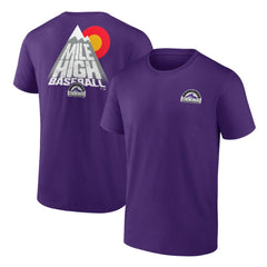 Colorado Rockies Team Hometown Collection Mile High Back T-Shirt - Purple