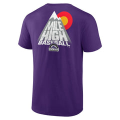 Colorado Rockies Team Hometown Collection Mile High Back T-Shirt - Purple