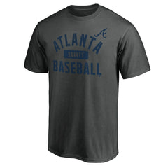 Atlanta Braves Team Primary Pill T-Shirt - Charcoal