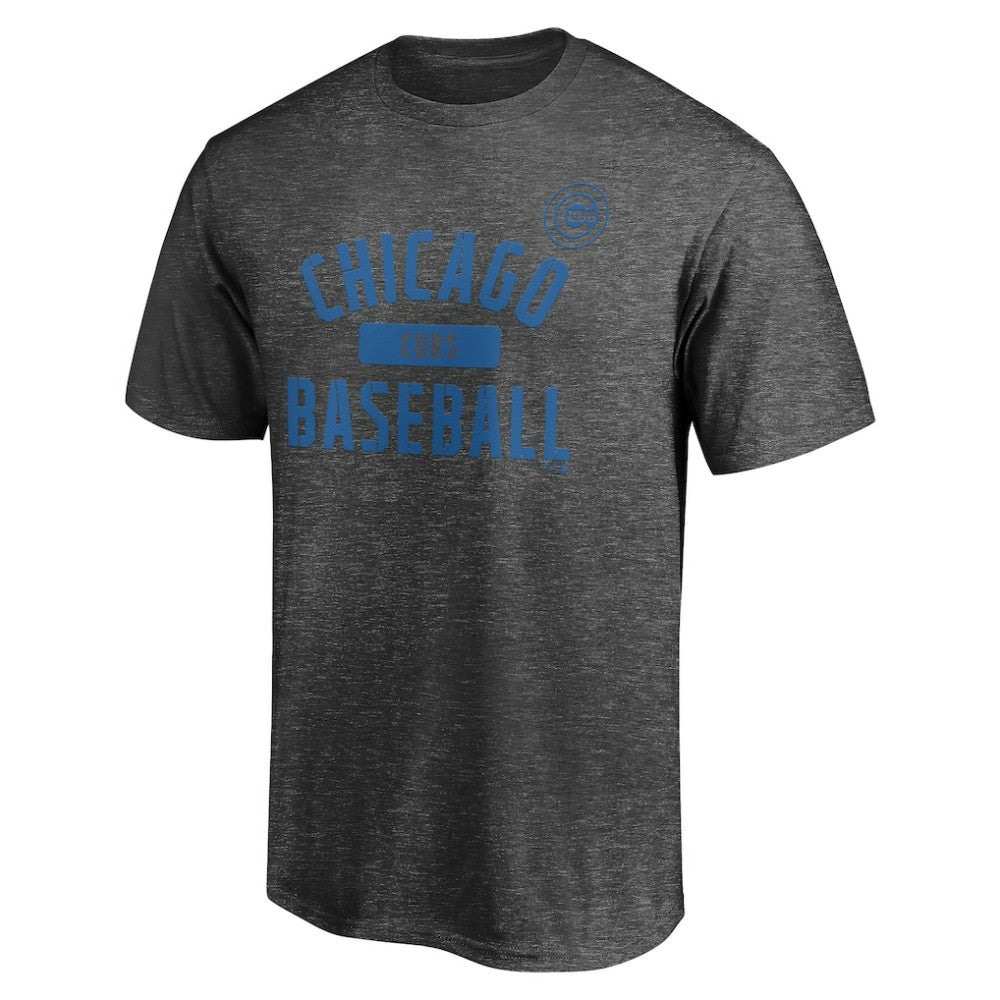 Chicago Cubs Team Primary Pill T-Shirt - Charcoal