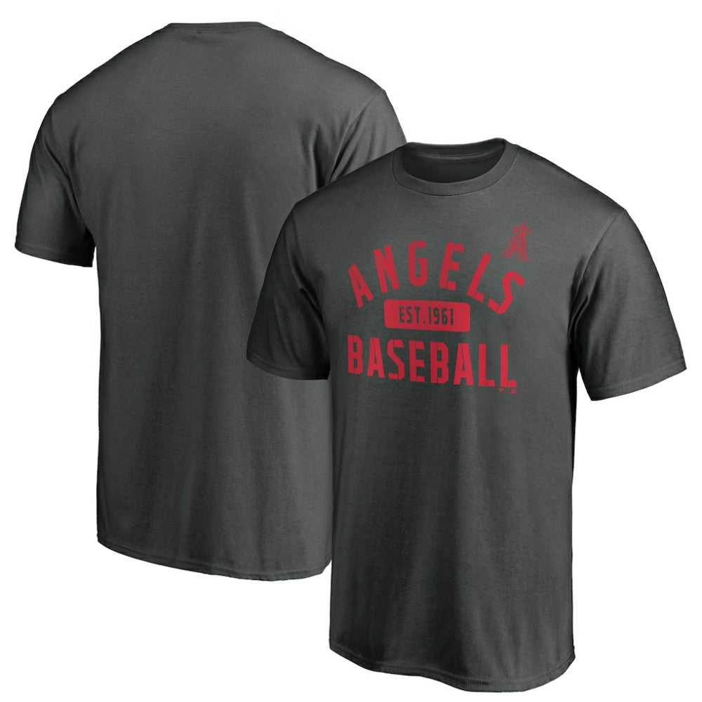 Los Angeles Angels Team Primary Pill T-Shirt - Charcoal