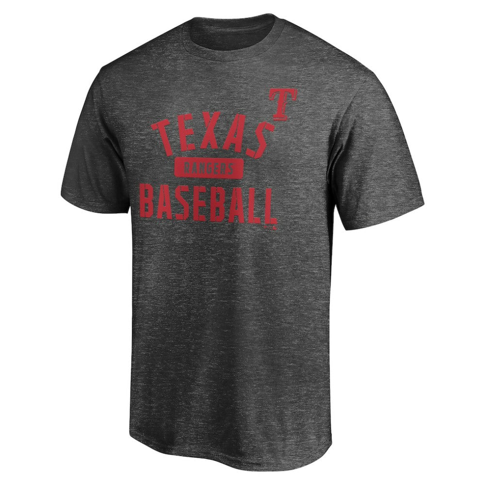 Texas Rangers Team Primary Pill T-Shirt - Charcoal