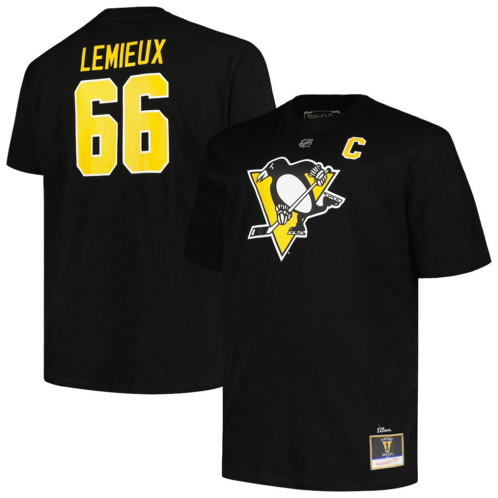 Mario Lemieux Pittsburgh Penguins Mitchell & Ness Big & Tall Name & Number T-Shirt