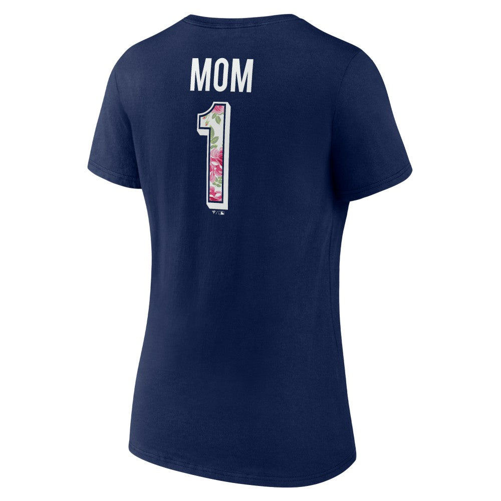 Houston Astros Women's Team Logo Mother's Day V-Neck T-Shirt - Navy