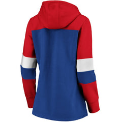 Chicago Cubs Women's Plus Size Colorblock Pullover Hoodie - Royal