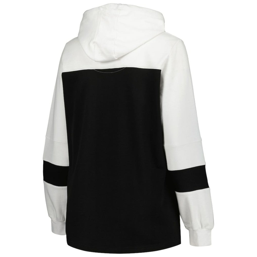Chicago White Sox Women's Plus Size Colorblock Pullover Hoodie - Black