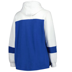 Kansas City Royals Women's Plus Size Colorblock Pullover Hoodie - Royal