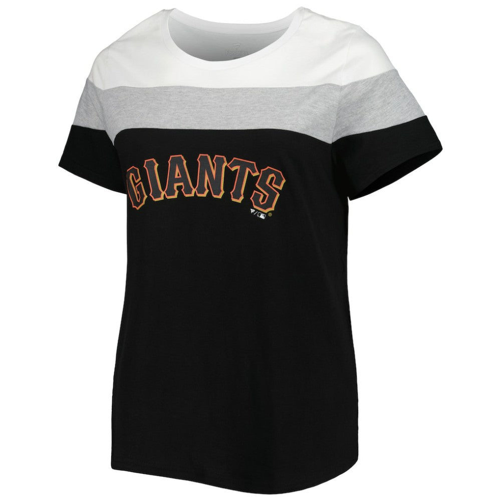San Francisco Giants Women's Plus Size Colorblock T-Shirt - White/Black