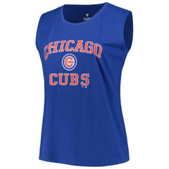 Chicago Cubs Profile Women's Plus Size Tank Top - Royal