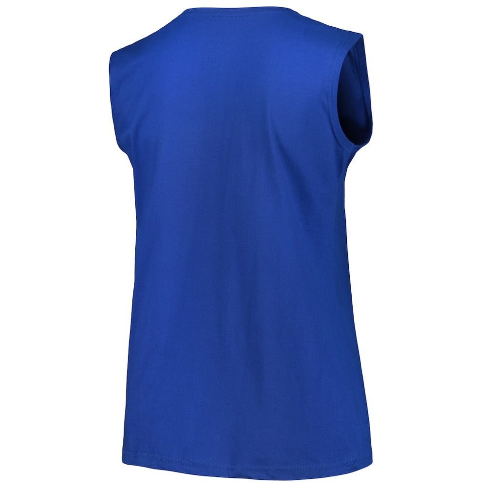 Chicago Cubs Profile Women's Plus Size Tank Top - Royal
