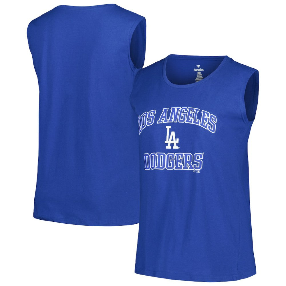 Los Angeles Dodgers Profile Women's Plus Size Tank Top - Royal
