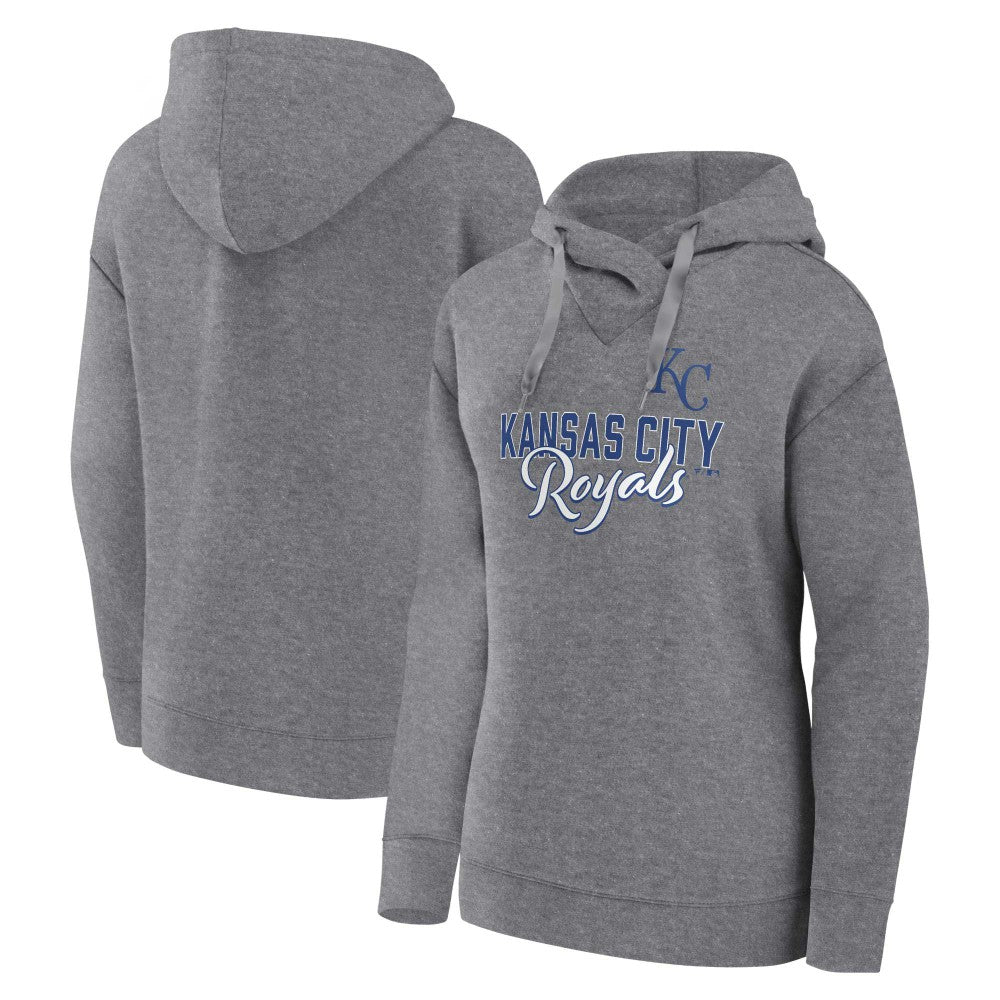 Profile Kansas City Royals Women's Plus Size Pullover Hoodie - Heather Gray
