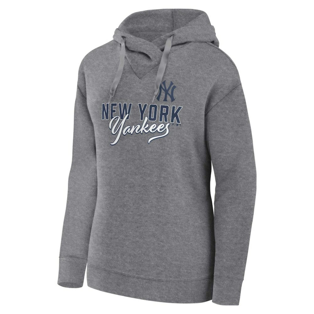 Profile New York Yankees Women's Plus Size Pullover Hoodie - Heather Gray