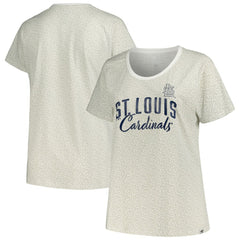 St. Louis Cardinals Profile Women's Plus Size Leopard T-Shirt - White