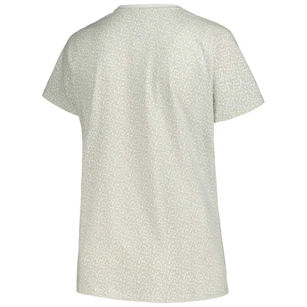 St. Louis Cardinals Profile Women's Plus Size Leopard T-Shirt - White