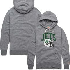 NFL New York Jets Homage Retro Helmet Raglan Pullover Tri-Blend Hoodie