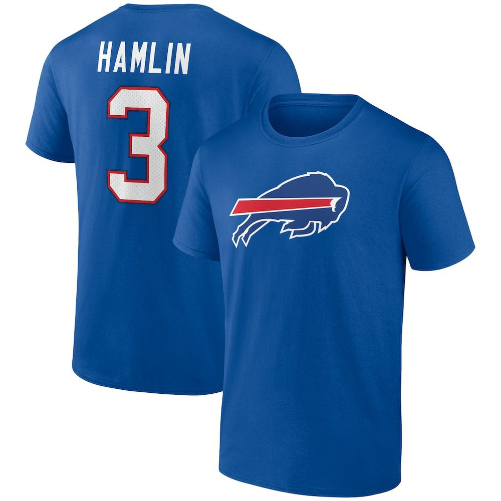 NFL Buffalo Bills Damar Hamlin  Icon Name & Number T-Shirt