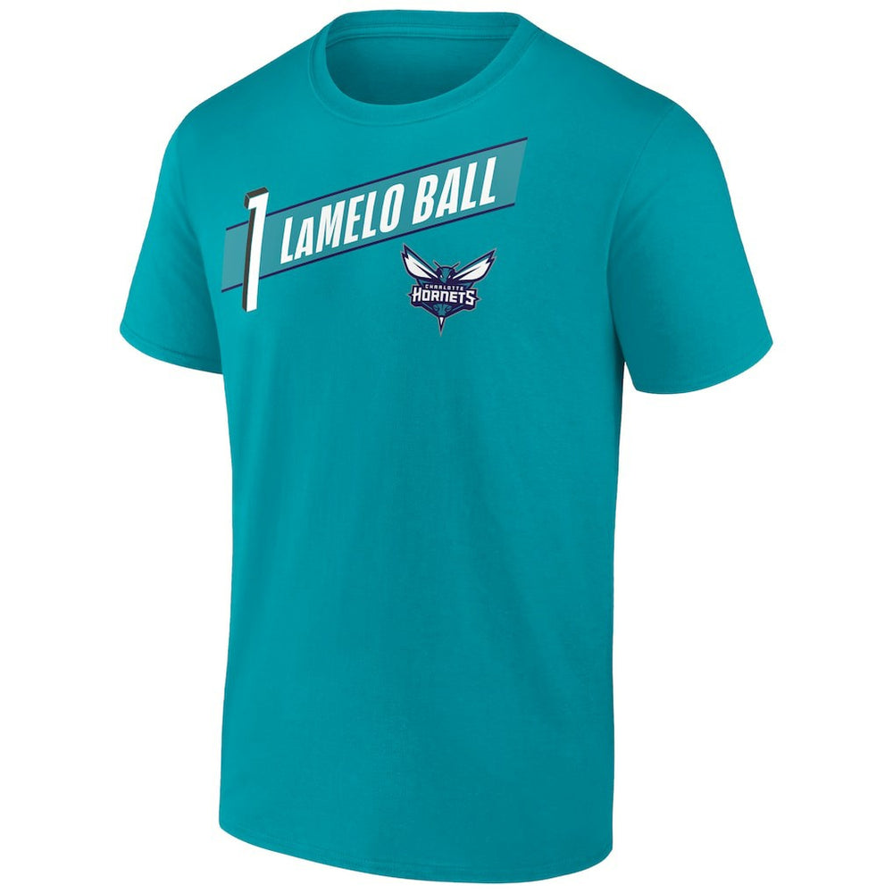 LaMelo Ball Charlotte Hornets Full-Court Press Name & Number T-Shirt - Aqua sale