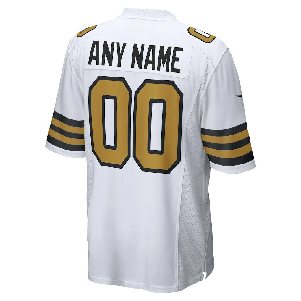 NFL New Orleans Saints Alternate Custom Game Jersey