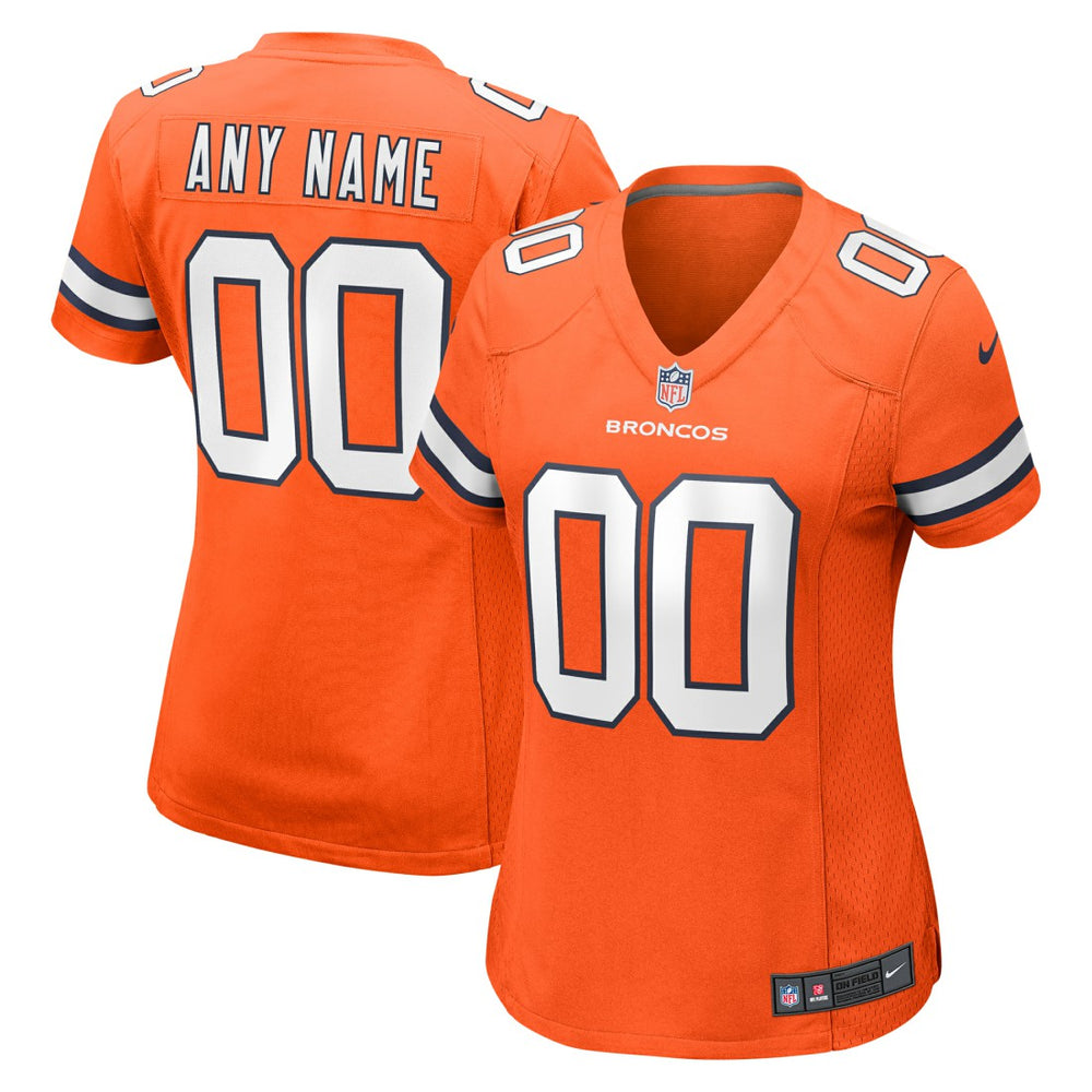 NFL Denver Broncos Women's Alternate Custom Game Jersey