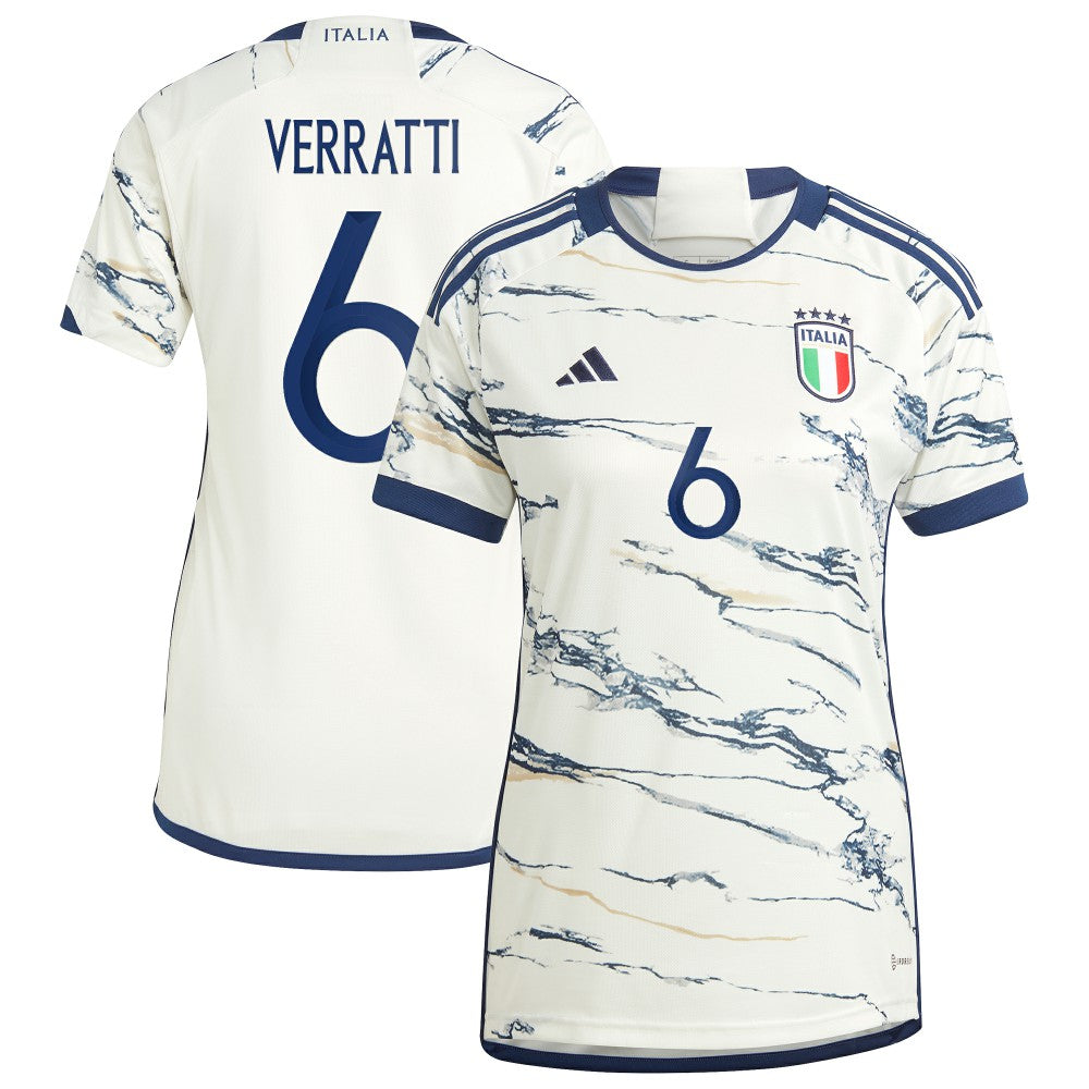 Marco Verratti Italy National Team Women's 2023 Away Replica Jersey / Soccer Discount