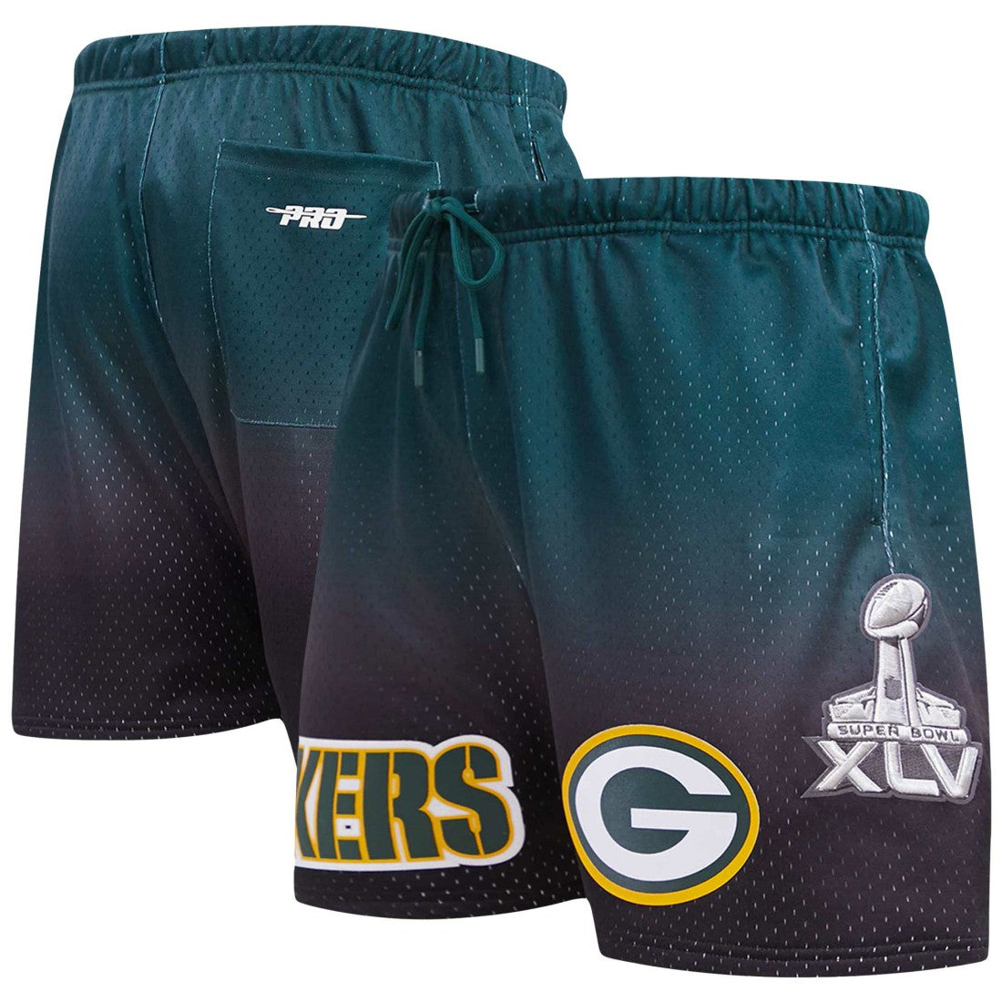 NFL Green Bay Packers Pro Standard Ombre Mesh Shorts