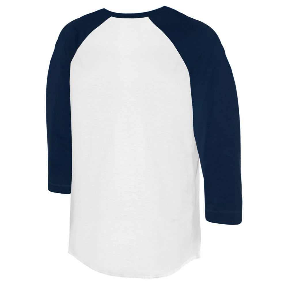 Milwaukee Brewers Tiny Turnip Women's Blooming Baseballs 3/4-Sleeve Raglan T-Shirt - White/Navy