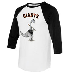 San Francisco Giants Tiny Turnip Women's Bronto 3/4-Sleeve Raglan T-Shirt - White/Black