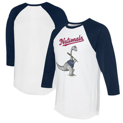 Washington Nationals Tiny Turnip Women's Bronto 3/4-Sleeve Raglan T-Shirt - White/Navy