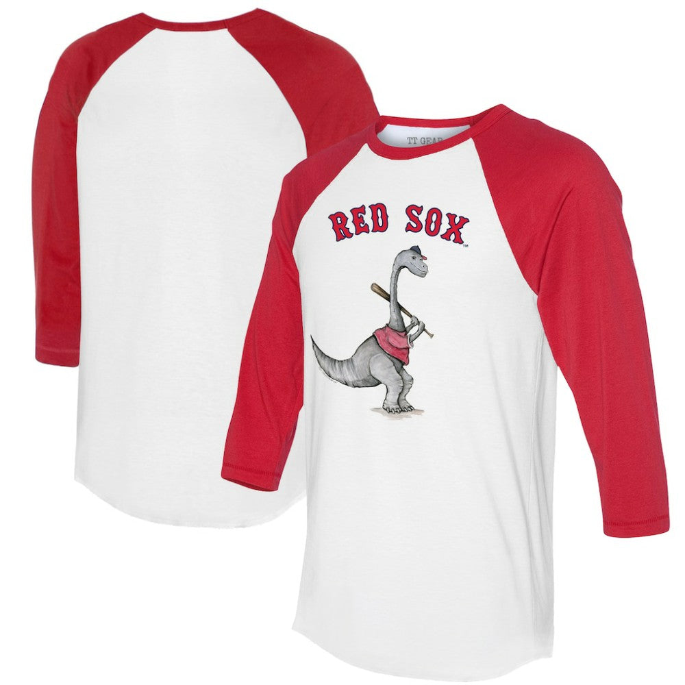 Boston Red Sox Tiny Turnip Women's Bronto 3/4-Sleeve Raglan T-Shirt - White/Red
