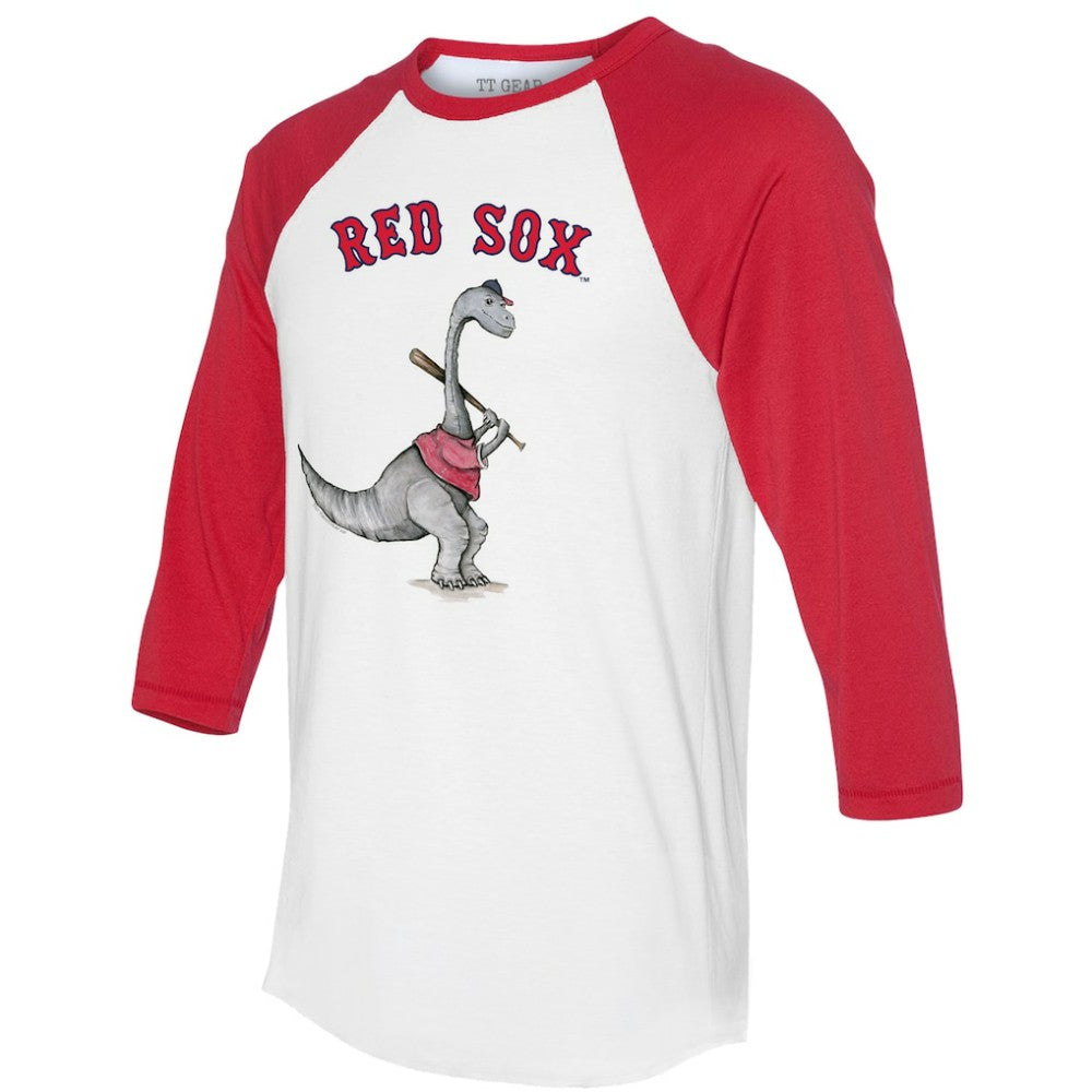 Boston Red Sox Tiny Turnip Women's Bronto 3/4-Sleeve Raglan T-Shirt - White/Red