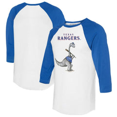Texas Rangers Tiny Turnip Women's Bronto 3/4-Sleeve Raglan T-Shirt - White/Royal