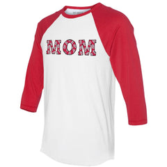 St. Louis Cardinals Tiny Turnip Women's Logo Mom 3/4-Sleeve Raglan T-Shirt - White/Red