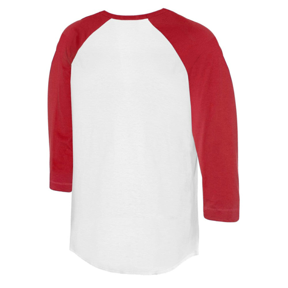 Cincinnati Reds Tiny Turnip Women's Nacho Helmet 3/4-Sleeve Raglan T-Shirt - White/Red