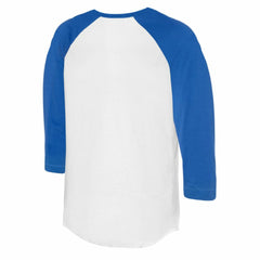Los Angeles Dodgers Tiny Turnip Women's Peace Love Baseball 3/4-Sleeve Raglan T-Shirt - White/Royal