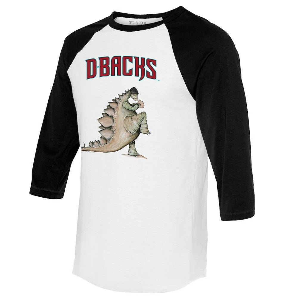 Arizona Diamondbacks Tiny Turnip Unisex Stega 3/4-Sleeve Raglan T-Shirt - White/Black