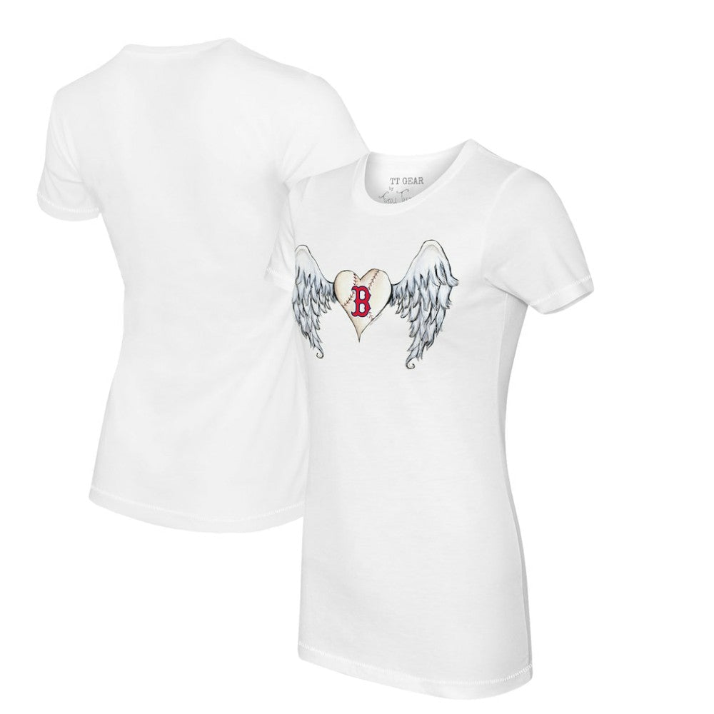 Boston Red Sox Tiny Turnip Women's Angel Wings T-Shirt - White