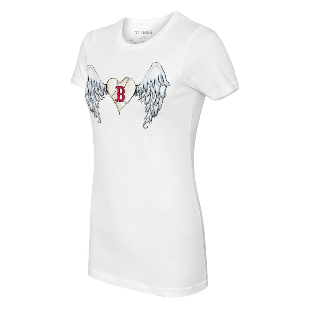 Boston Red Sox Tiny Turnip Women's Angel Wings T-Shirt - White