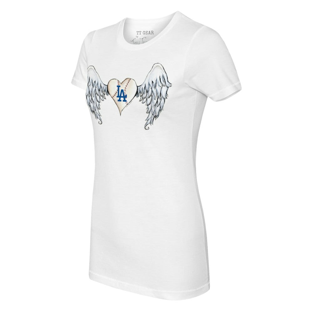 Los Angeles Dodgers Tiny Turnip Women's Angel Wings T-Shirt - White