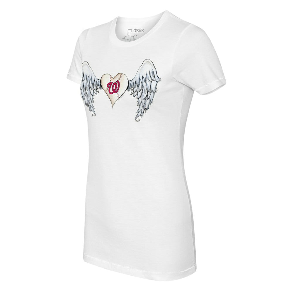 Washington Nationals Tiny Turnip Women's Angel Wings T-Shirt - White