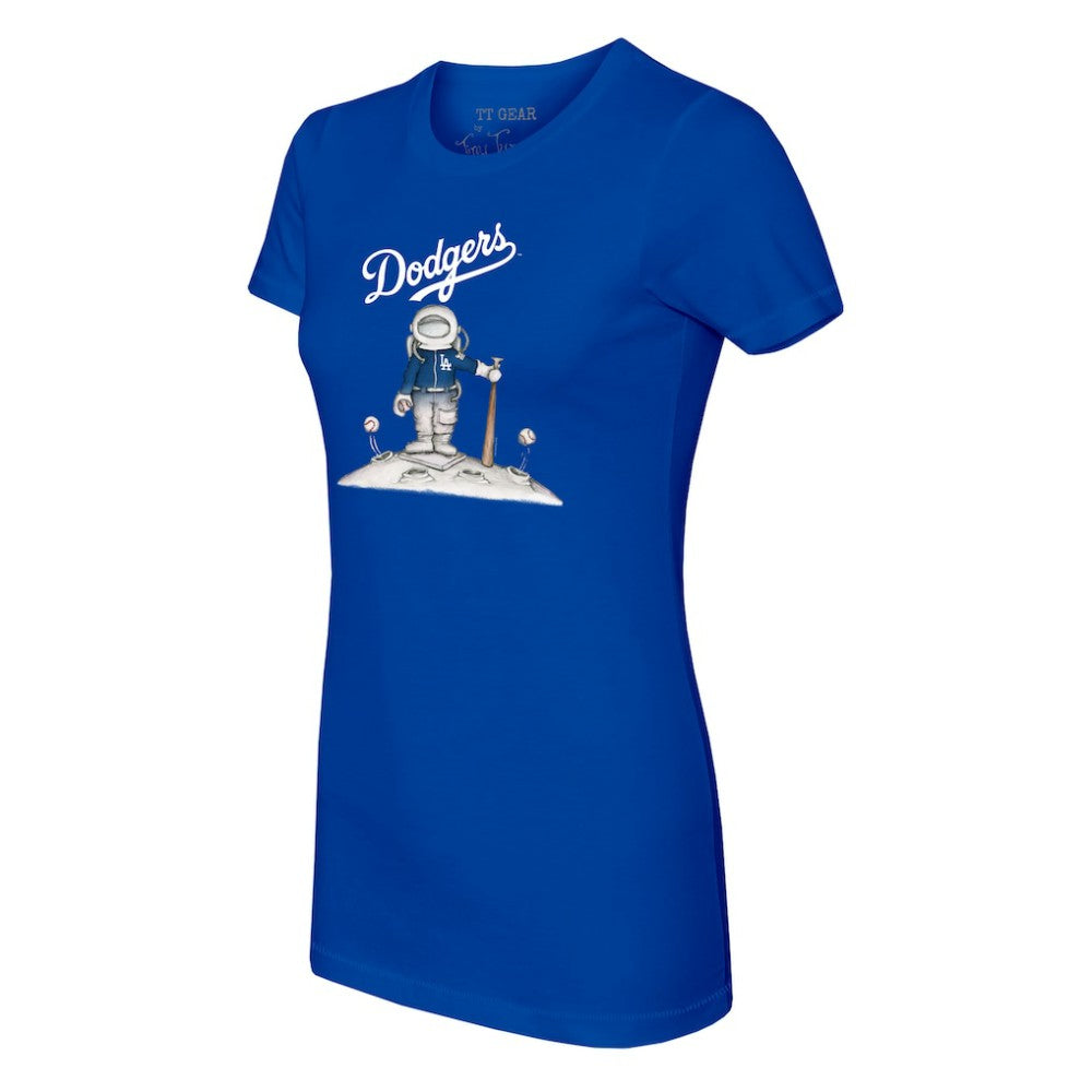 Los Angeles Dodgers Tiny Turnip Women's Astronaut T-Shirt - Royal