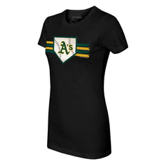 Athletics Tiny Turnip Women's Base Stripe T-Shirt - Black