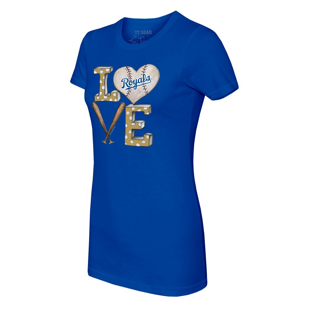 Kansas City Royals Tiny Turnip Women's Baseball Love T-Shirt - Royal