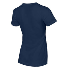 Atlanta Braves Tiny Turnip Women's Blooming Baseballs T-Shirt - Navy