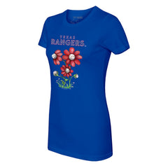 Texas Rangers Tiny Turnip Women's Blooming Baseballs T-Shirt - Royal