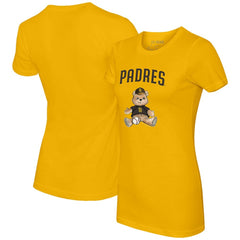 San Diego Padres Tiny Turnip Women's Teddy Boy T-Shirt - Gold
