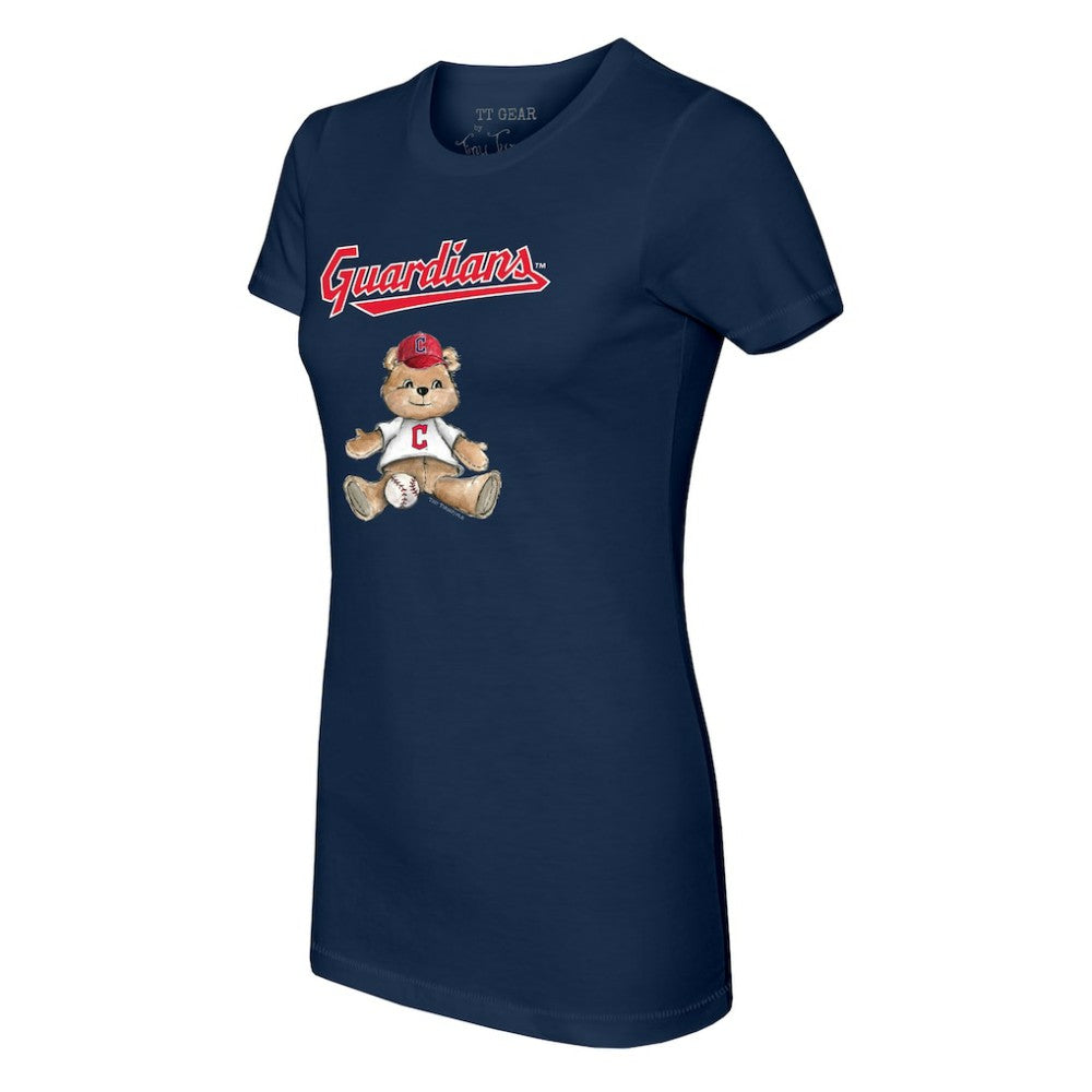 Cleveland Guardians Tiny Turnip Women's Teddy Boy T-Shirt - Navy