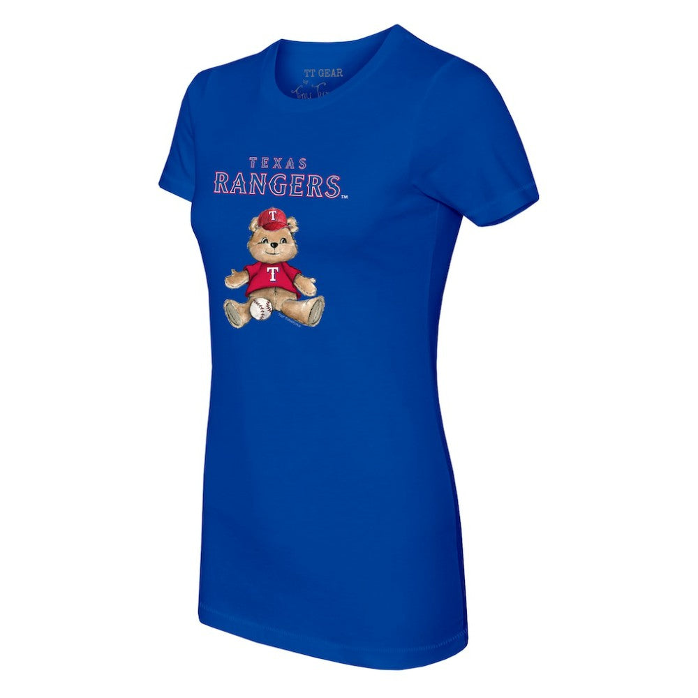 Texas Rangers Tiny Turnip Women's Teddy Boy T-Shirt - Royal