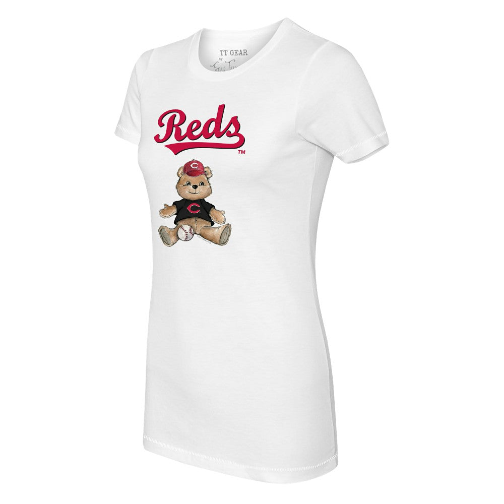 Cincinnati Reds Tiny Turnip Women's Teddy Boy T-Shirt - White