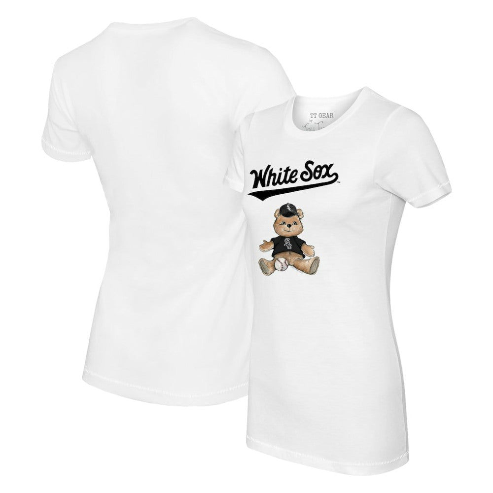 Chicago White Sox Tiny Turnip Women's Teddy Boy T-Shirt - White